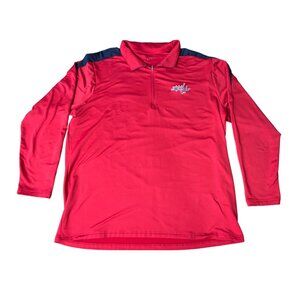 Washington Capitals Men's Team Long Sleeve Red Polo Shirt Sz XXL